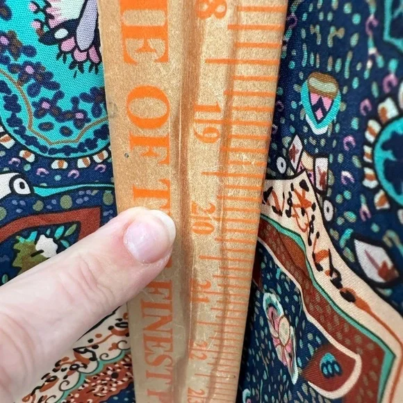 NWT 12 BLOOMCHIC Patchwork boho blue-teal colorful coastal woman maxi dress - Picture 12 of 14